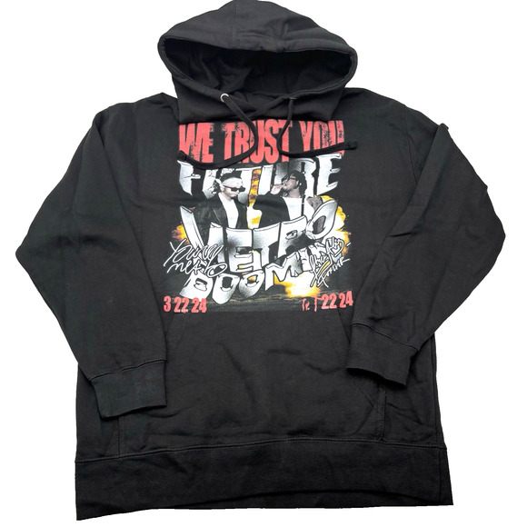 2024 Future Metro Boomin WE TRUST YOU Black Pullover Tour Merch Hoodie Unisex M - Picture 1 of 10